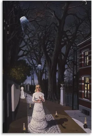 Paul Delvaux Posters Print Artworks Canvas Poster Room Aesthetic Wall Art Prints Home Modern Decor Gifts Framed-unframed 16x24inch(40x60cm)