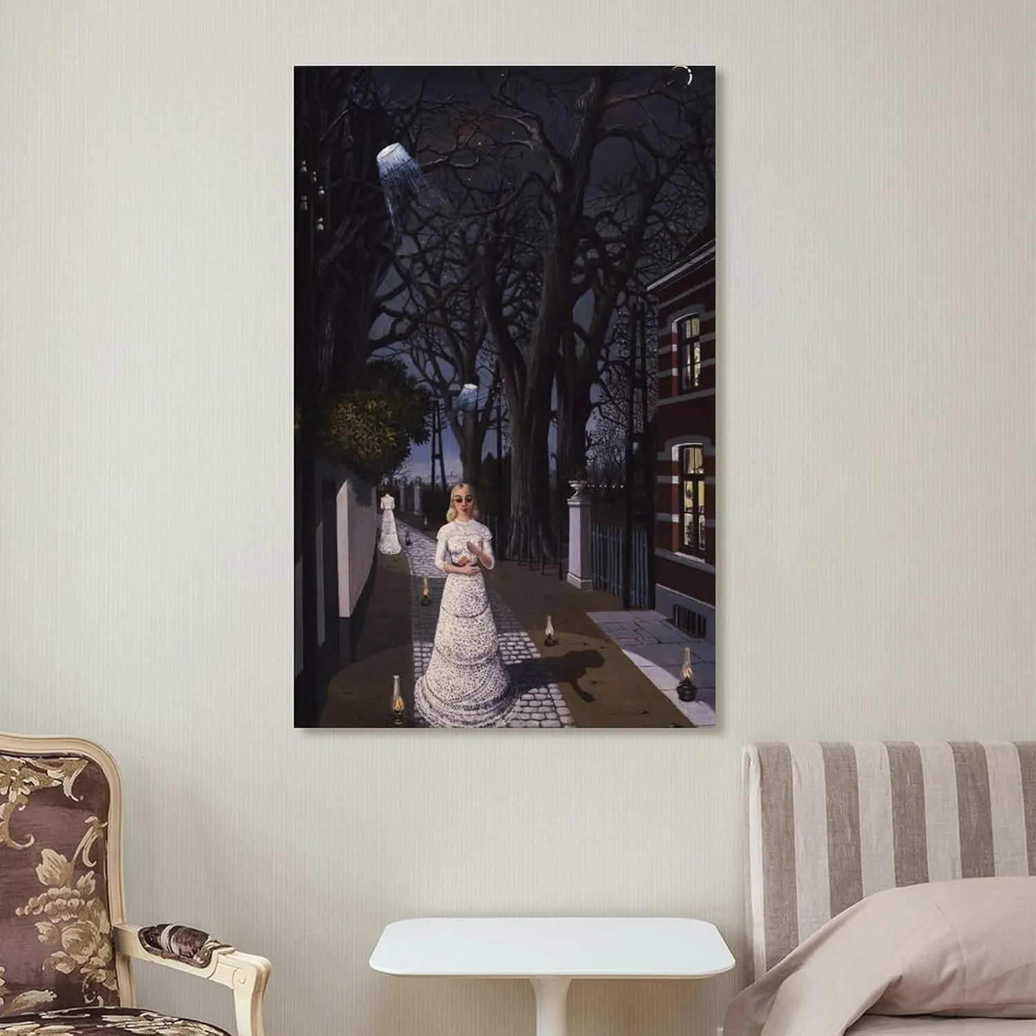 Paul Delvaux Posters Print Artworks Canvas Poster Room Aesthetic Wall Art Prints Home Modern Decor Gifts Framed-unframed 16x24inch(40x60cm)