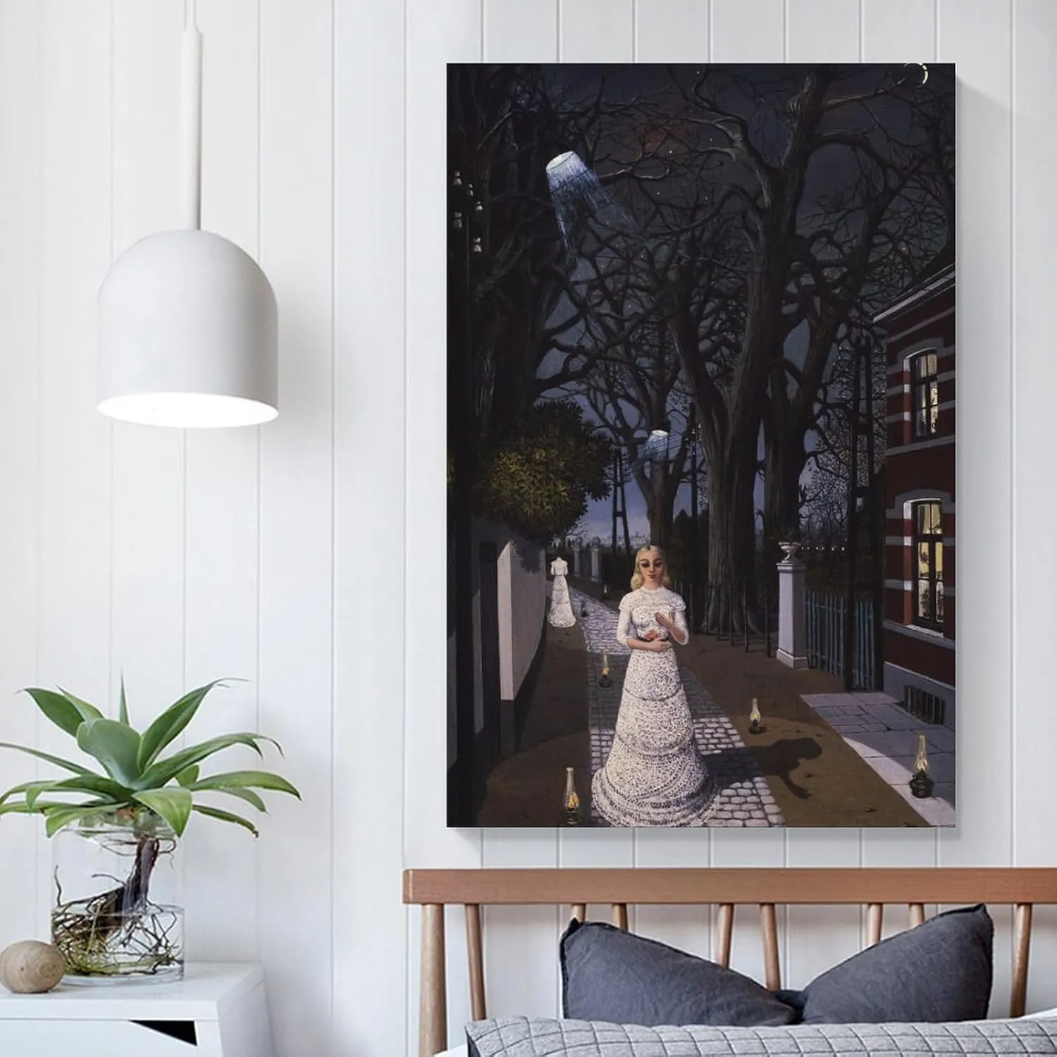 Paul Delvaux Posters Print Artworks Canvas Poster Room Aesthetic Wall Art Prints Home Modern Decor Gifts Framed-unframed 16x24inch(40x60cm)