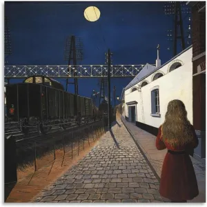 Paul Delvaux Print Painting -Loneliness Poster Cool Artworks Painting Wall Art Canvas Prints Hanging Picture Home Decor Posters 16x16inch(40x40cm)