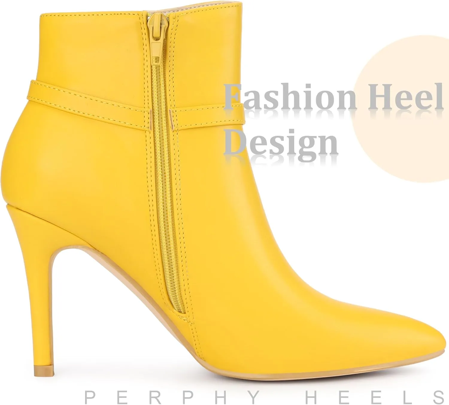Perphy Pointed Toe Strappy Stiletto Heel Ankle Boots for Women