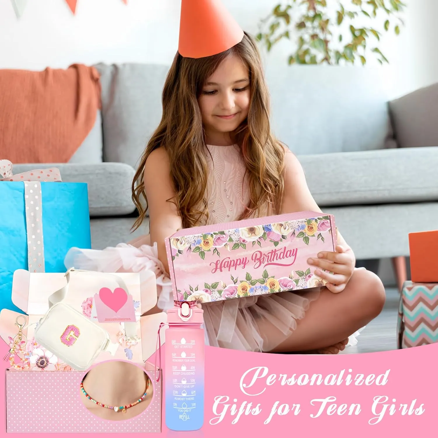 Personalized Fanny Pack for Girls, Gift Sets for Teen Girls, Birthday Gifts for 4 5 6 7 8 9 10 11 12 13 Year Old Girl, Initial Crossbody Bag Belt Bag for Girl Kids (G)