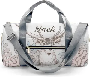 Personalized Gift Duffel Bag Nordic Grass Elk Travel in Style: Trendy Bags for Sport and Leisure