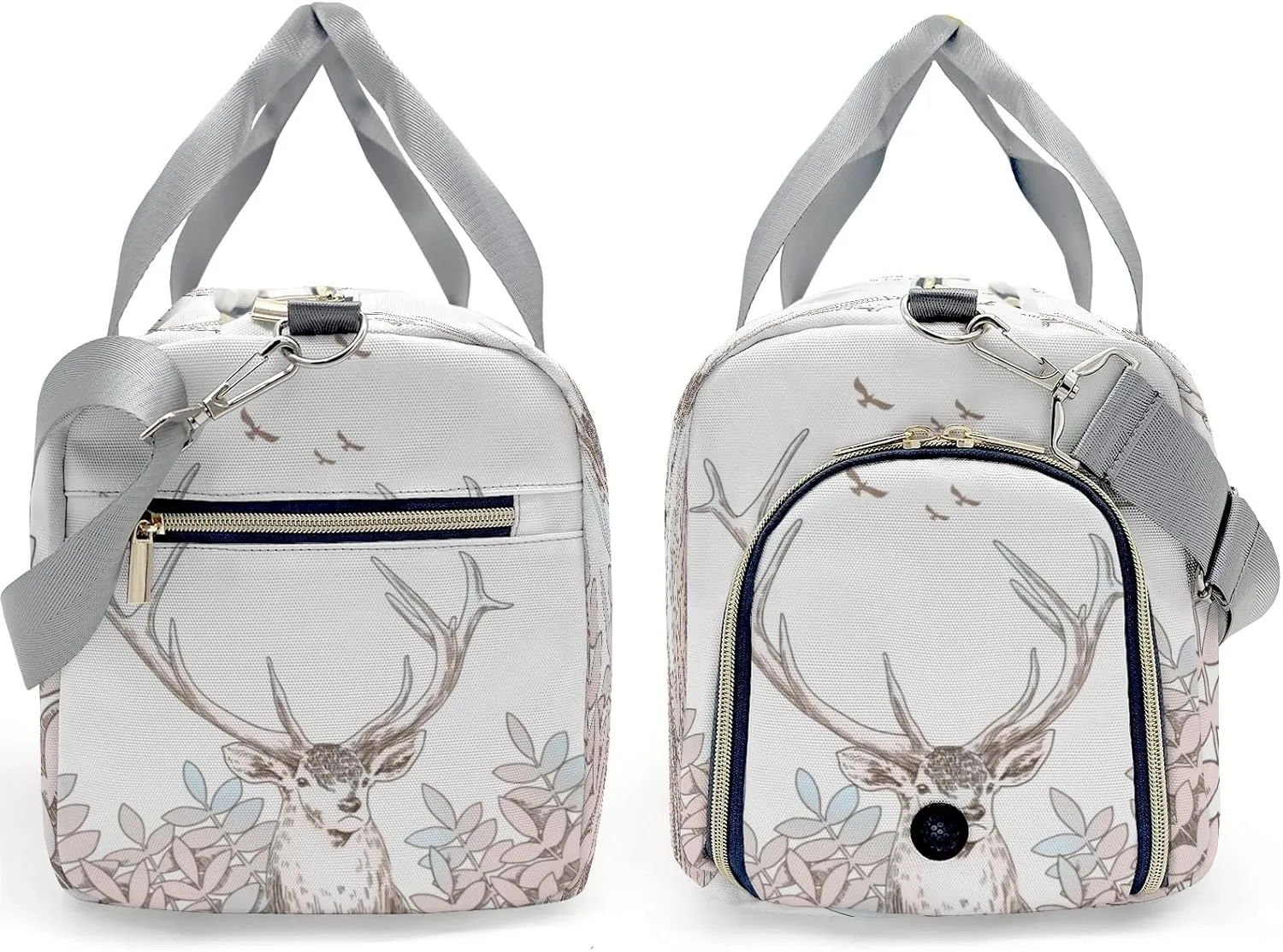 Personalized Gift Duffel Bag Nordic Grass Elk Travel in Style: Trendy Bags for Sport and Leisure