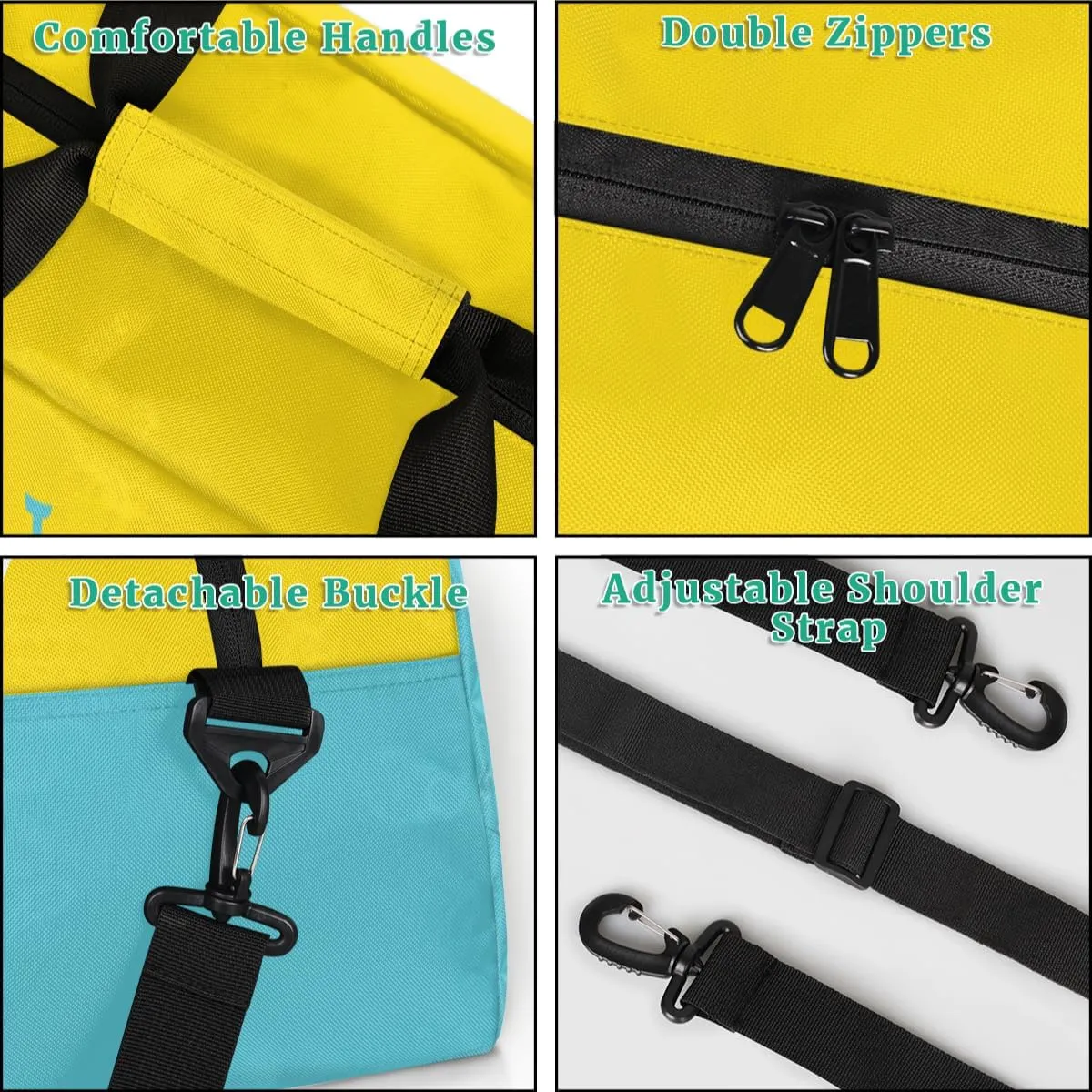 Personalized Kids Gym Bag for Boys Custom Name Sports Duffel Bag Weekender Overnight Travel Bags Blue Badminton Gifts