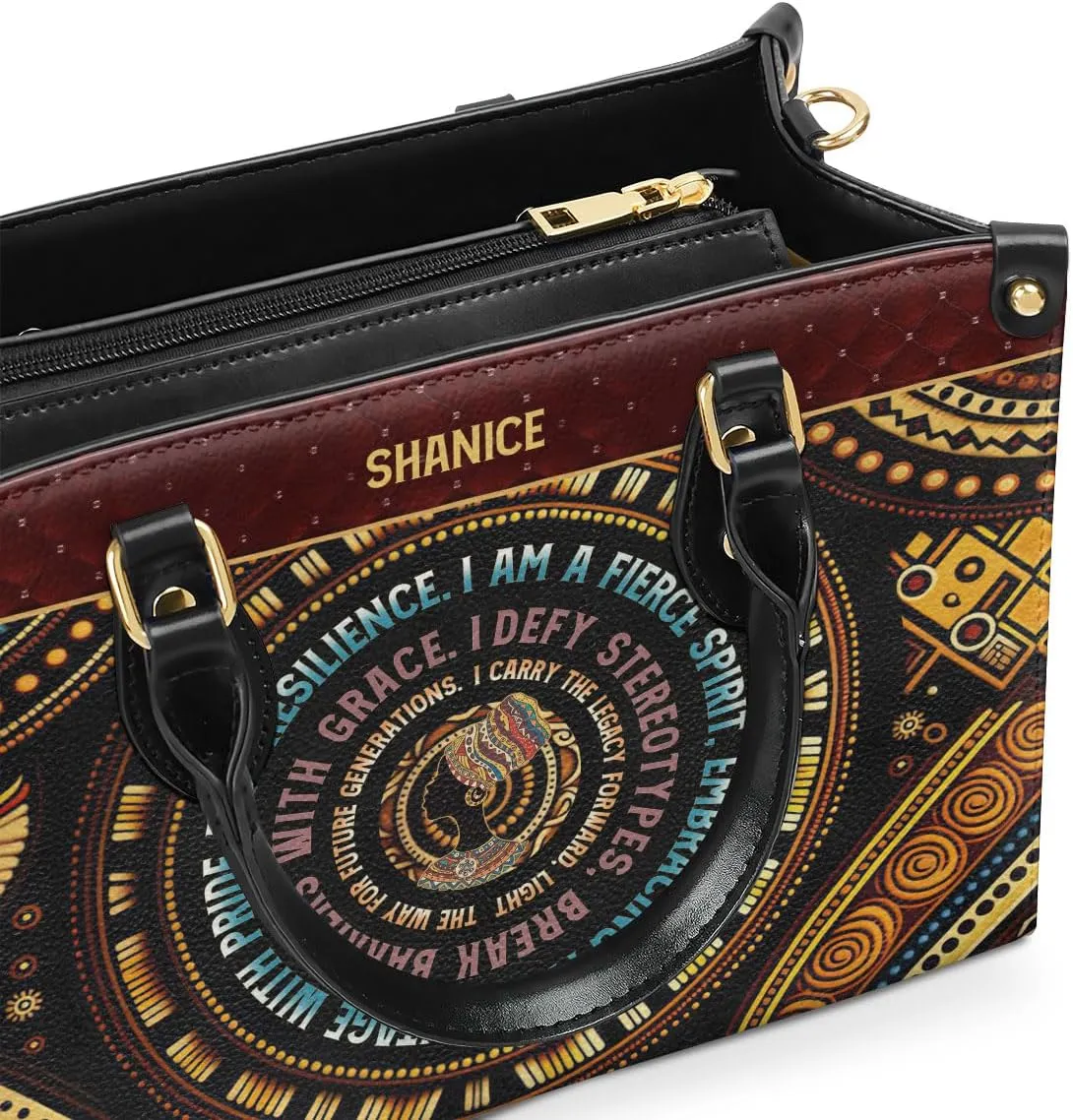 Personalized Leather Handbag For Black African