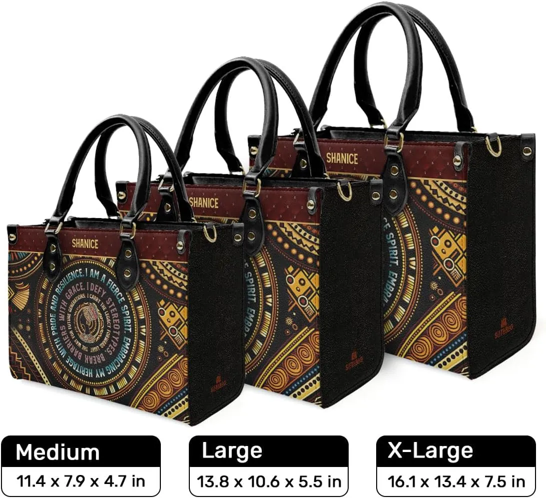 Personalized Leather Handbag For Black African