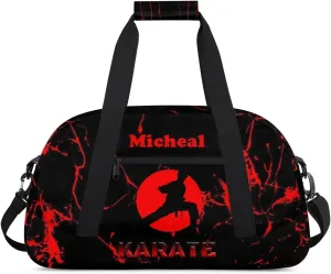 Personalized Martial Art Bag Duffel Bag for Girls, Custom Taekwondo Karate Bag Overnight Bags for Travel Weekender Practice Karate