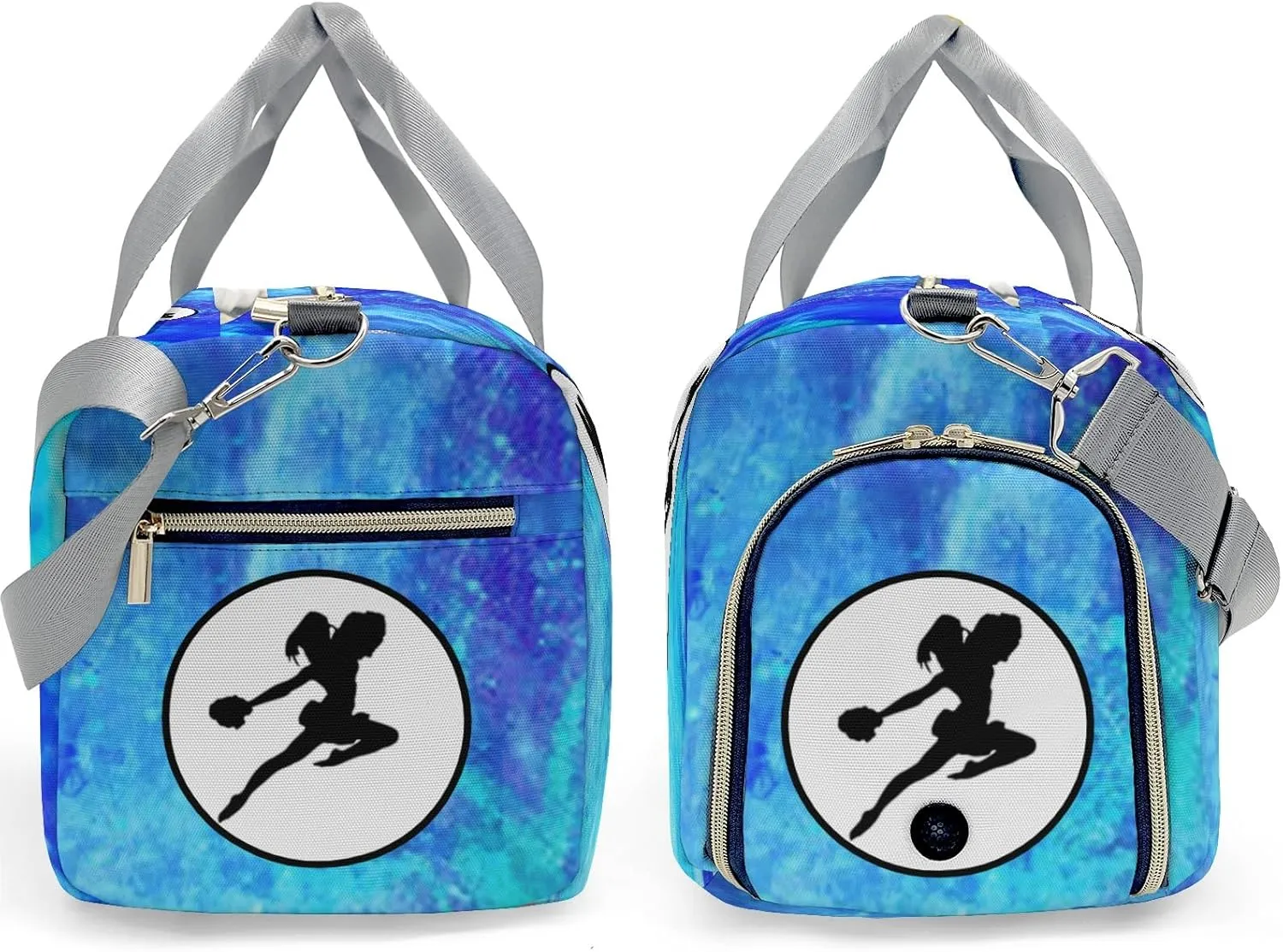 Personalized Name Duffel Bag Cheerleader Watercolor Blue On-the-Go Fitness: Travel Bags Designed for Active Living