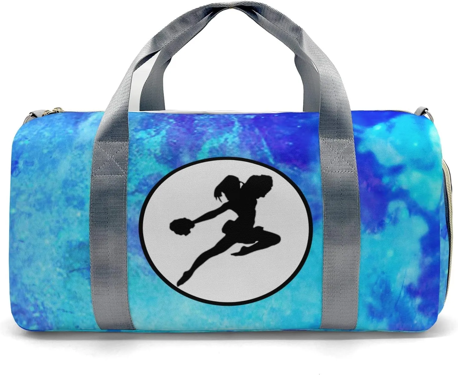 Personalized Name Duffel Bag Cheerleader Watercolor Blue On-the-Go Fitness: Travel Bags Designed for Active Living