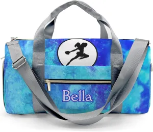 Personalized Name Duffel Bag Cheerleader Watercolor Blue On-the-Go Fitness: Travel Bags Designed for Active Living