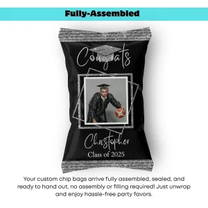 Personalized Photo Chip Bags for Graduation (Fully Assembled)