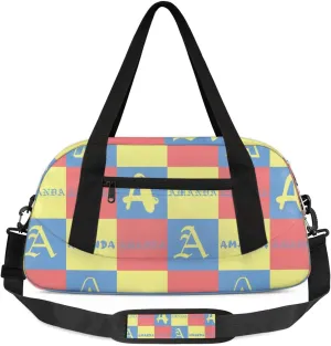 Personalized Sport Dance Bag Custom Boys Gym Bag Girls Ballet Dance Bag Customize Travel Duffle Bag with Name Overnight Weekender Bags (Blue Yellow Red)