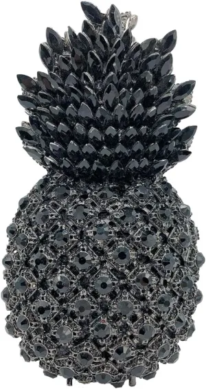 Pineapple Style Rhinestone Clutch Realistic Evening Bag Shining Crystal Purse for Cocktail Party Prom Wedding