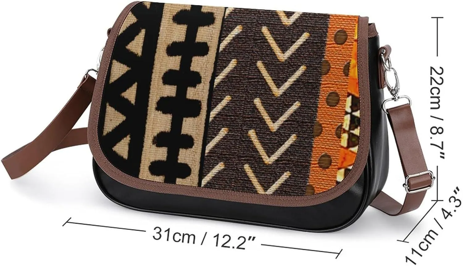 Pink Witch Gothic Pattern Fashionable And Durable Portable Leather Shoulder Bag