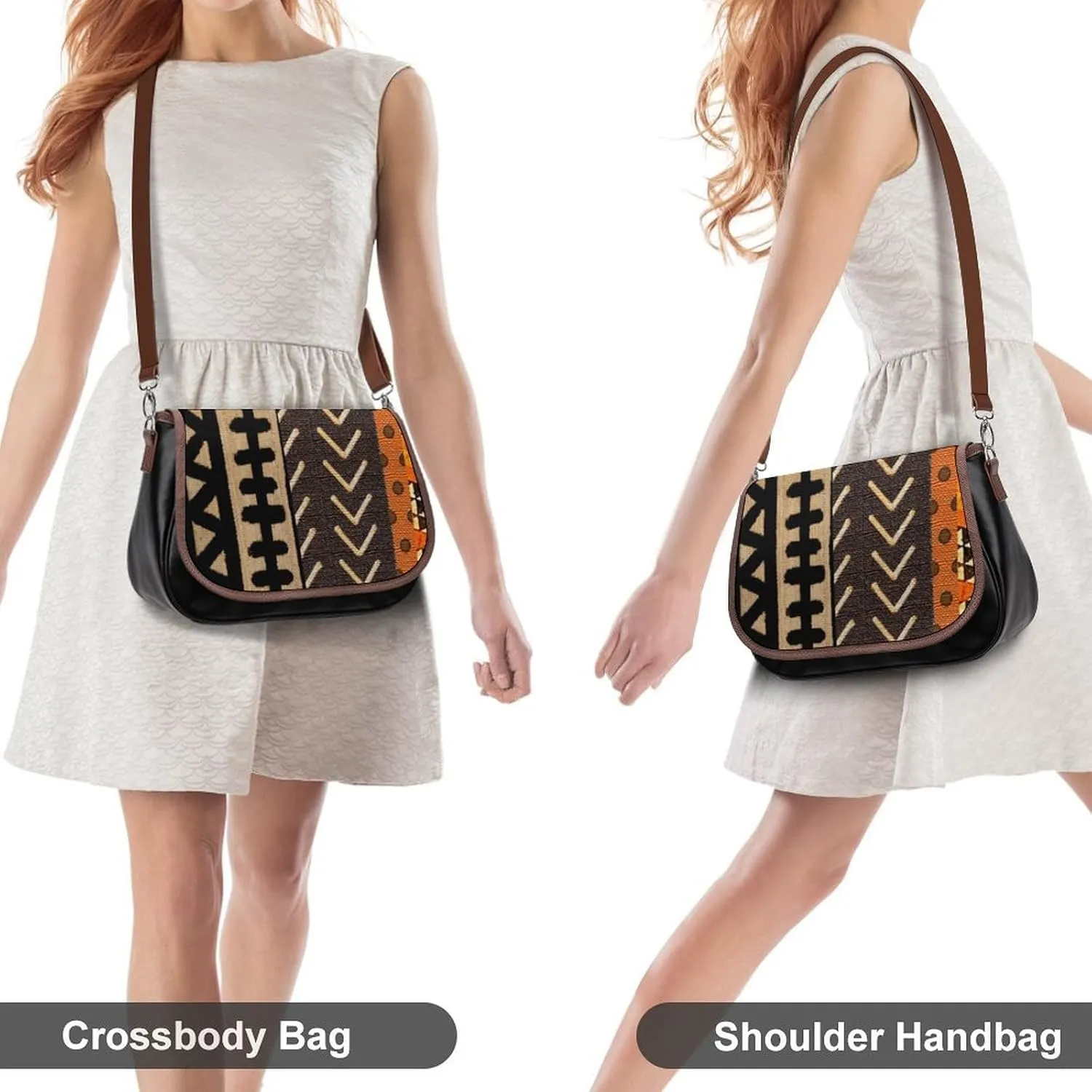Pink Witch Gothic Pattern Fashionable And Durable Portable Leather Shoulder Bag