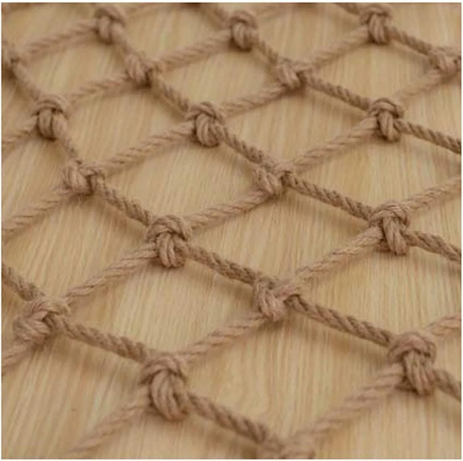 Playground Climbing Net,Decorative Hemp Rope Net,Stairway Railing Safety Netting,Protection Net & Rope Decor - Rope Net for Plant Support,Climbing Walls(Size:100x100cm)