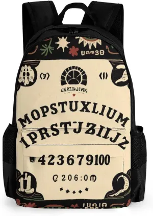 Polyester Daypack for Hiking Work Running - Big Capacity Anti-Theft Multipurpose Shoulder Bag, Magic Spirit Board Witch Art Travel and Sport Backpack Rucksack