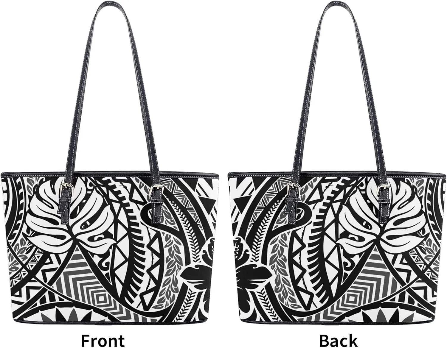 Polynesian Floral Print Custom Women'S Handbag Pattern Large Capacity Shoulder Bag Custom Fashion Women'S Bag