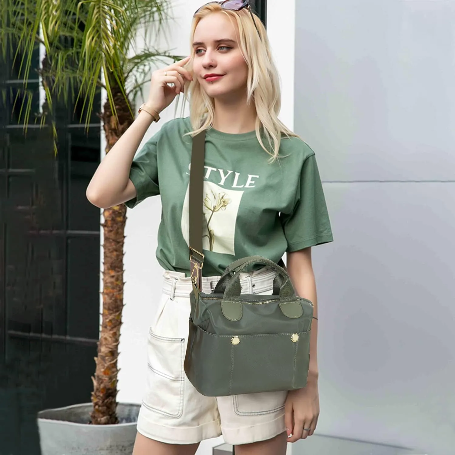 PORRASSO Women Crossbody Bag Fashion Shoulder Bag Multifunctional Handbag Ladies Satchel