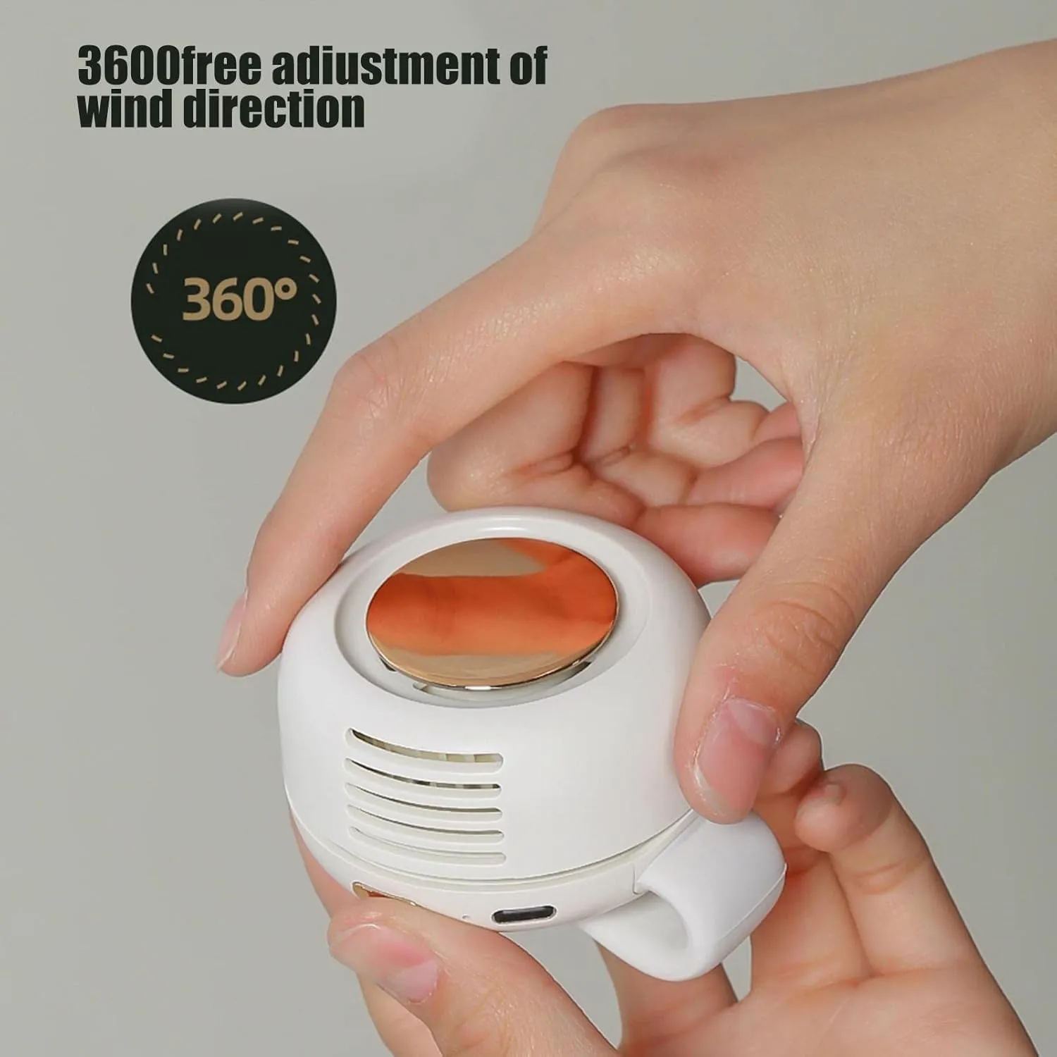 Portable Silent Mini Bladeless Electric Fan Clip On, Portable Clip On Fan, Small Whirlwind Bladeless Fan, Adjustable 3-Speed Hands-Free Neck Fan, for Outdoor & Travel & Office (Green)