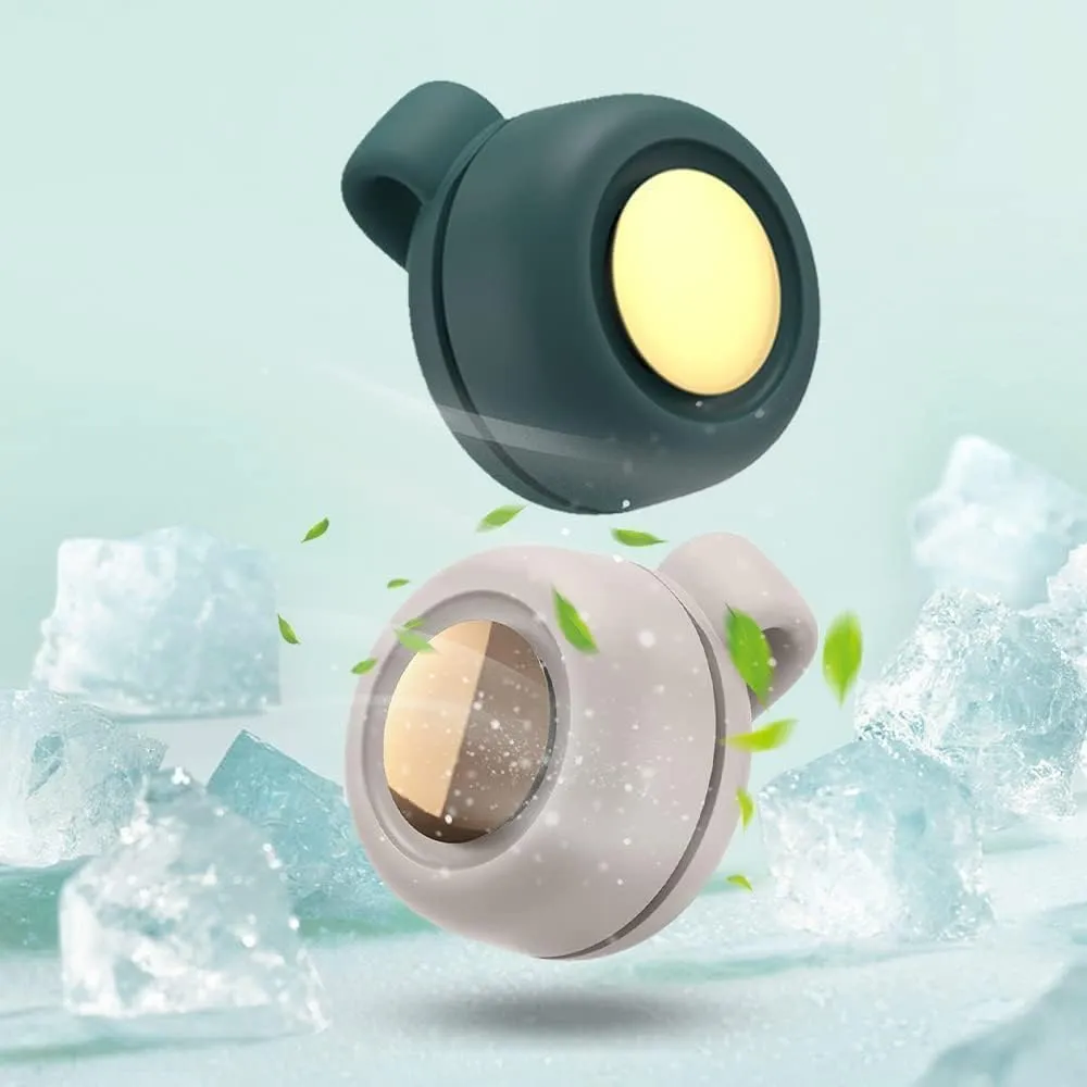Portable Silent Mini Bladeless Electric Fan Clip On, Portable Clip On Fan, Small Whirlwind Bladeless Fan, Adjustable 3-Speed Hands-Free Neck Fan, for Outdoor & Travel & Office (Green)
