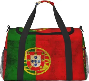 Portugal Flag Art Flags Duffel Travel Gym Sports Overnight Weekend Duffle Bags For Men Women
