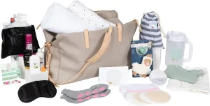 Prepacked Hospital Birth Bag for Labor and Delivery - Pregnancy and Maternity Hospital Bag Essentials for Mom and Baby - 13 Items