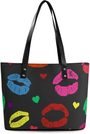 PU Leather Shoulder Bag for Women Casual Tote Handbag Large Shoulder Bag Work Fashion Women Purse Shopping Bag