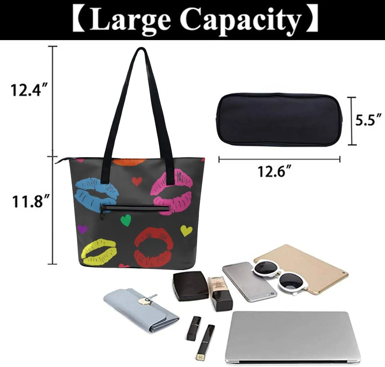 PU Leather Shoulder Bag for Women Casual Tote Handbag Large Shoulder Bag Work Fashion Women Purse Shopping Bag