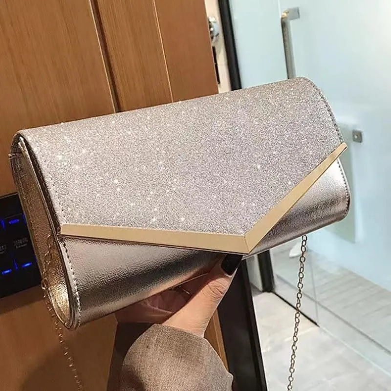 PU Leather Square Evening Bag Women Versatile Clutch Purses