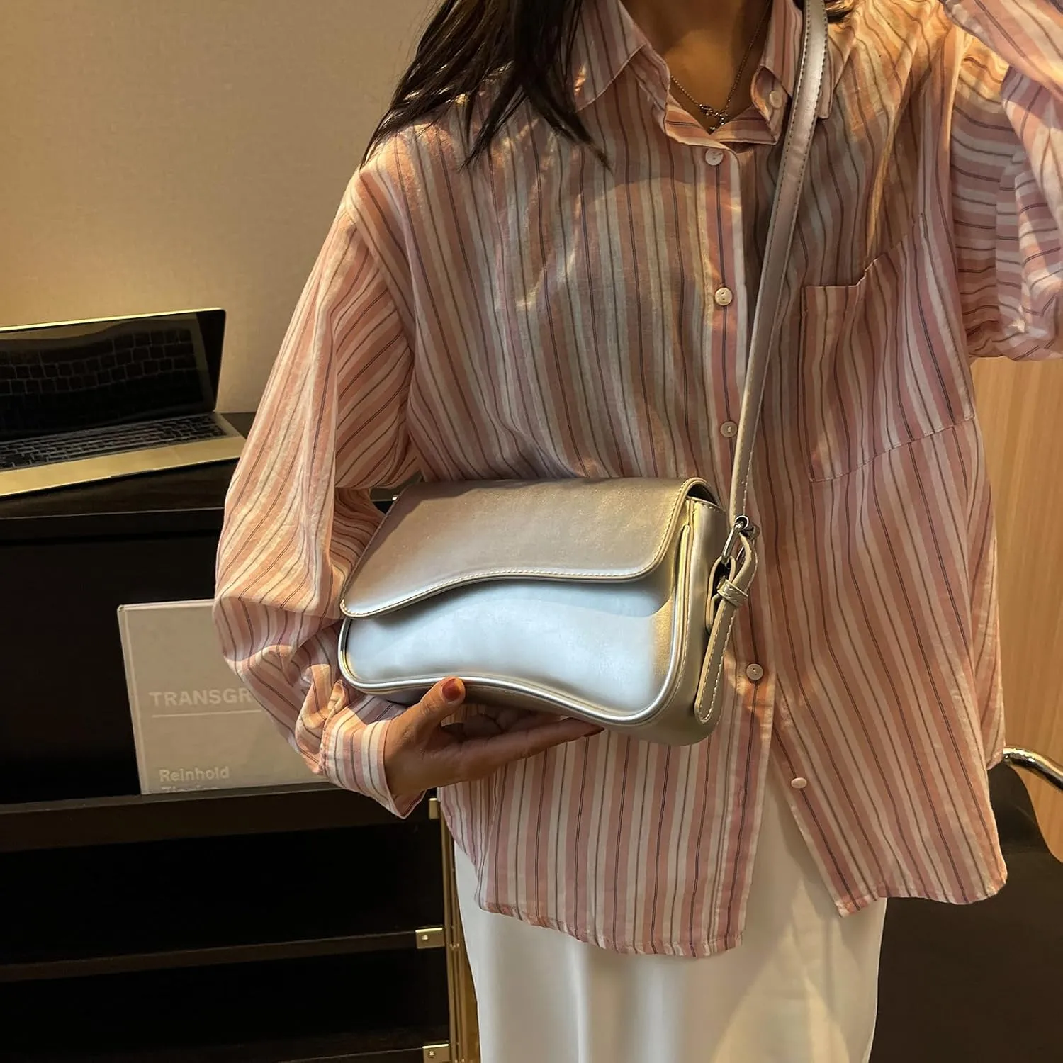 PU Leather Tote Bag for Women with 2 Removable Straps and Zipper Closure