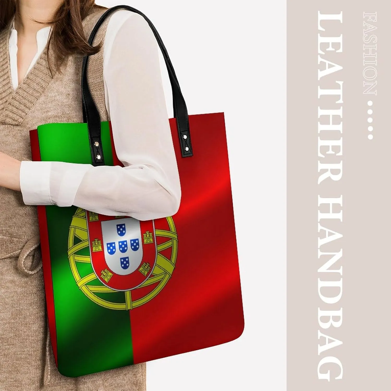 Pu Leather Tote Women Weekender Bag Shopping Handbag Travel Purse