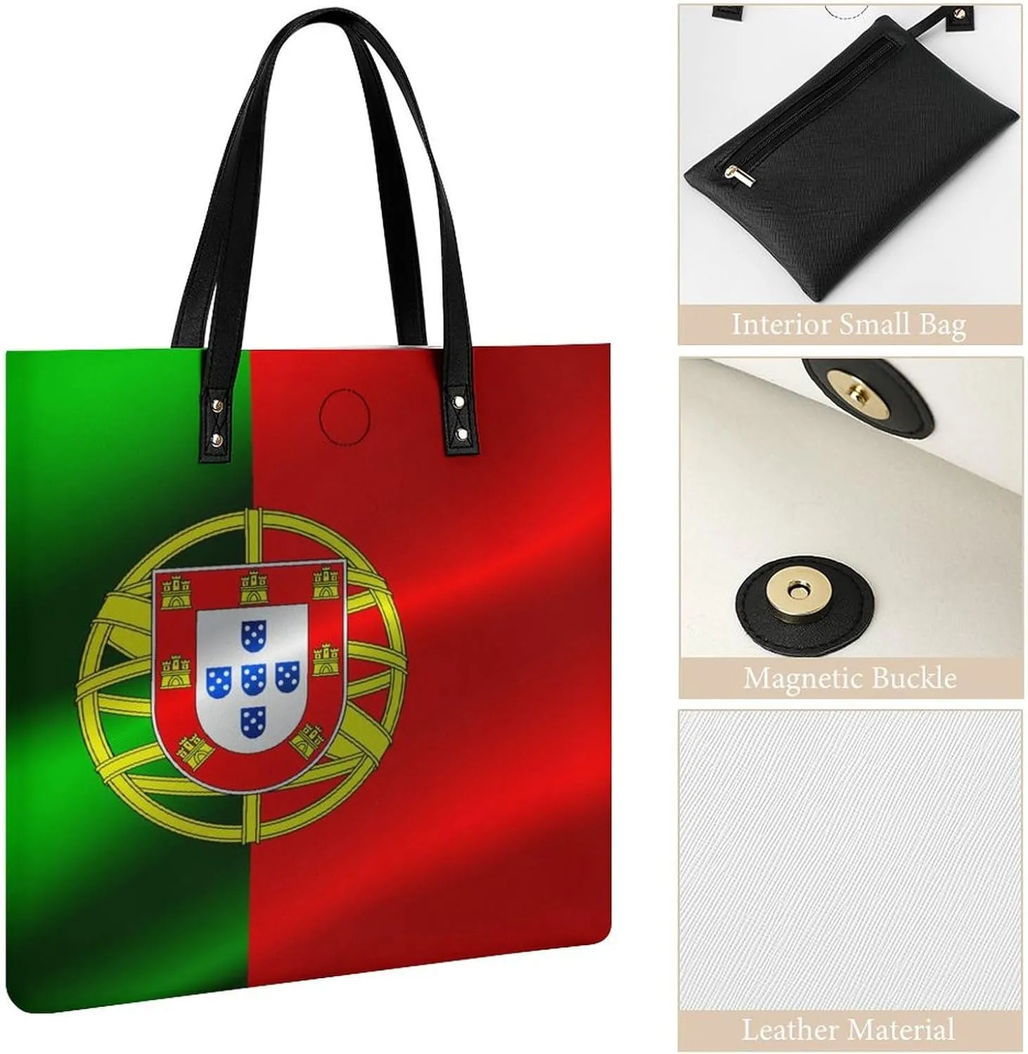 Pu Leather Tote Women Weekender Bag Shopping Handbag Travel Purse