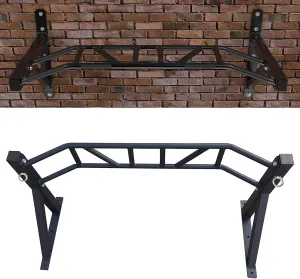 Pull Up Bar Wall Mount Multi function Chin up Home Gym Cable Pulley System 48 in
