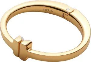 Purse Hook Hanger for Table (Modern) - Premium Bag Holder w/Ergonomic Bracelet Oval Design (Gold)