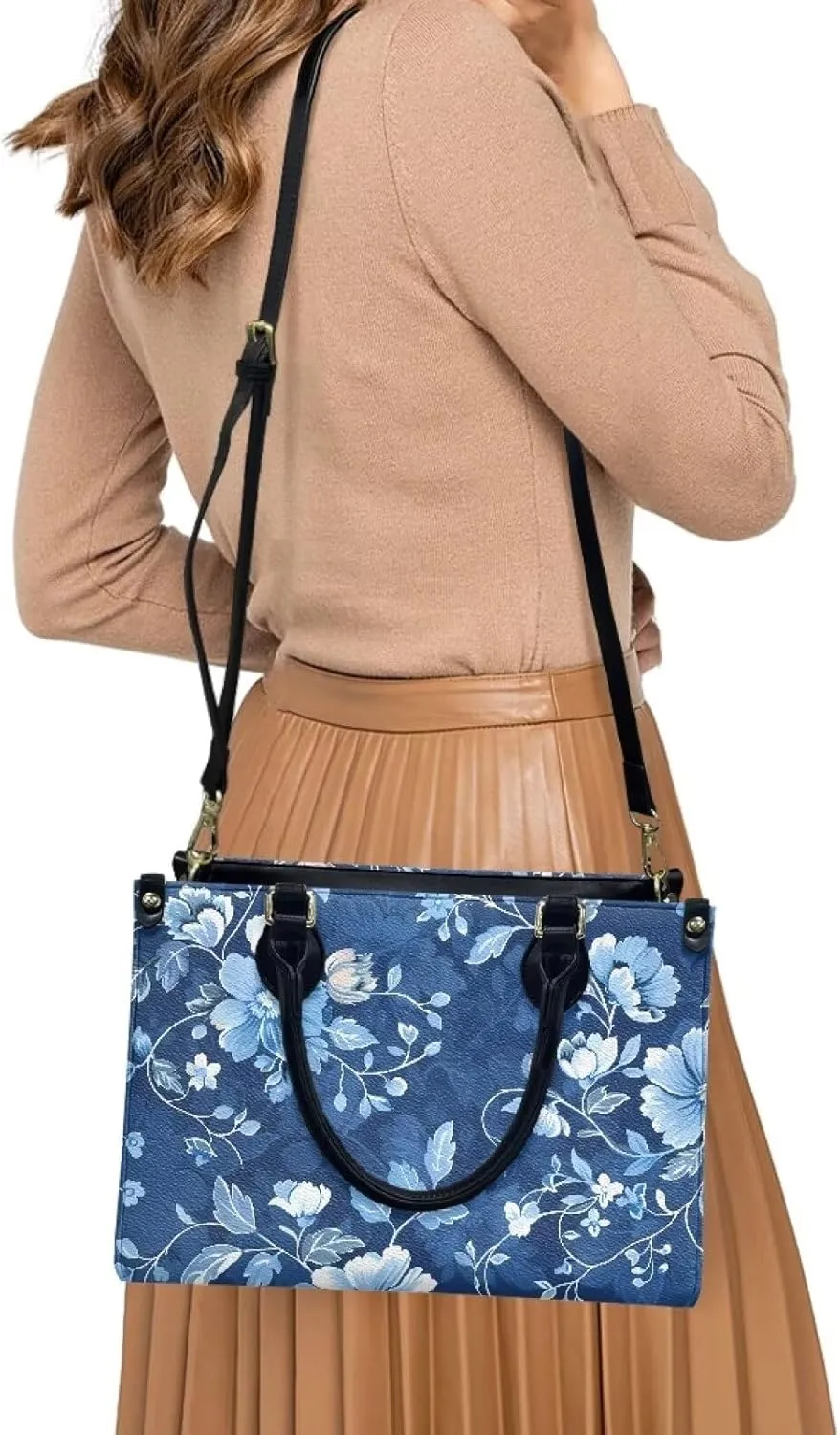 Purses and Handbags for Women, Top Handle Shoulder Tote Bag Leather Satchel Crossbody Bag for Travel Work