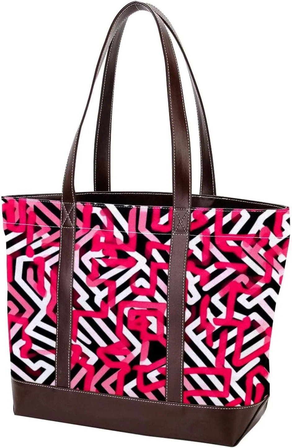 Purses for Women,Tote Bag for Women,Handbags for Women,Abstract Pink Modern Geometric
