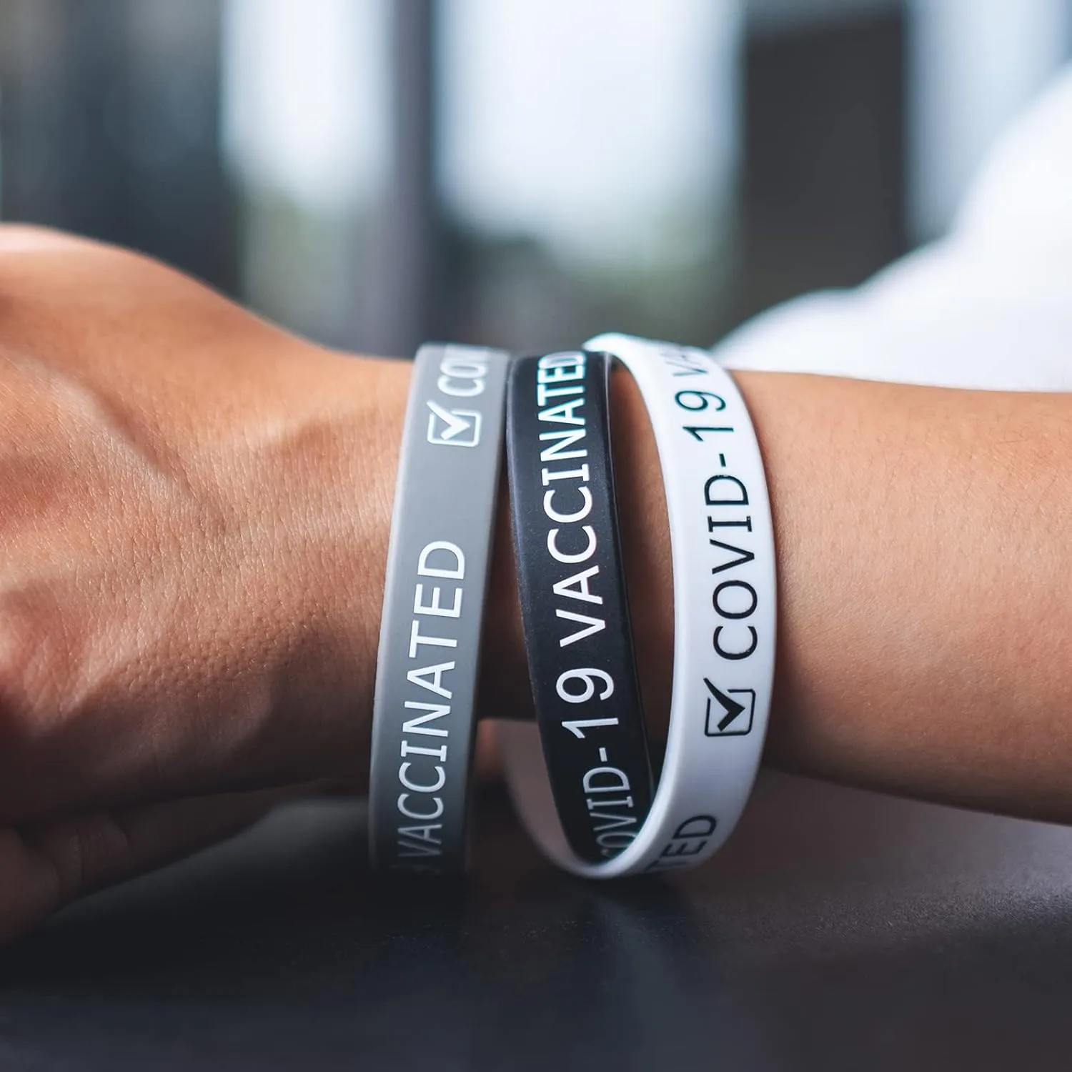 QEERBSIN 50 PCS Personalized Custom Rubber Silicone Bracelets - Customizable Classic Wristbands for Events, Support, Wedding, Awareness, Motivation
