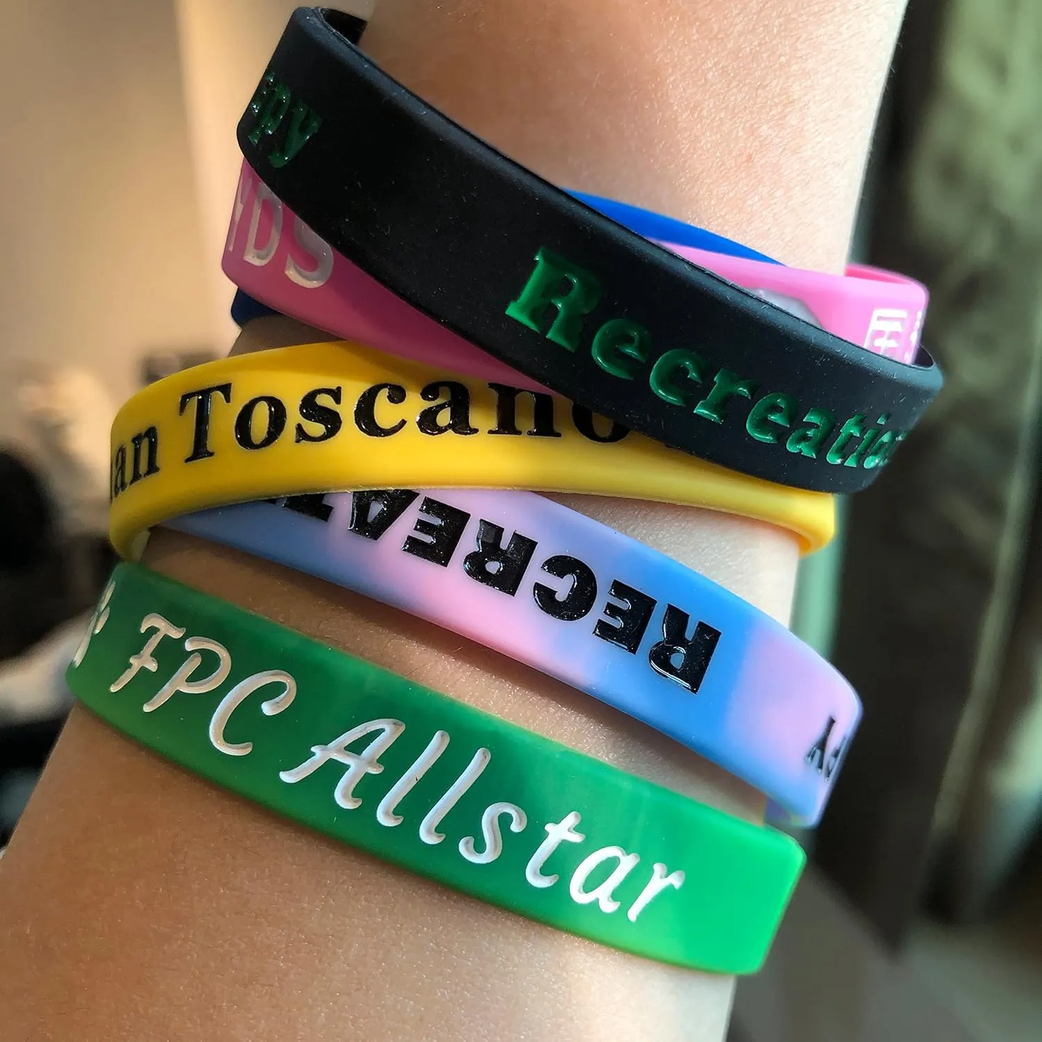 QEERBSIN 50 PCS Personalized Custom Rubber Silicone Bracelets - Customizable Classic Wristbands for Events, Support, Wedding, Awareness, Motivation