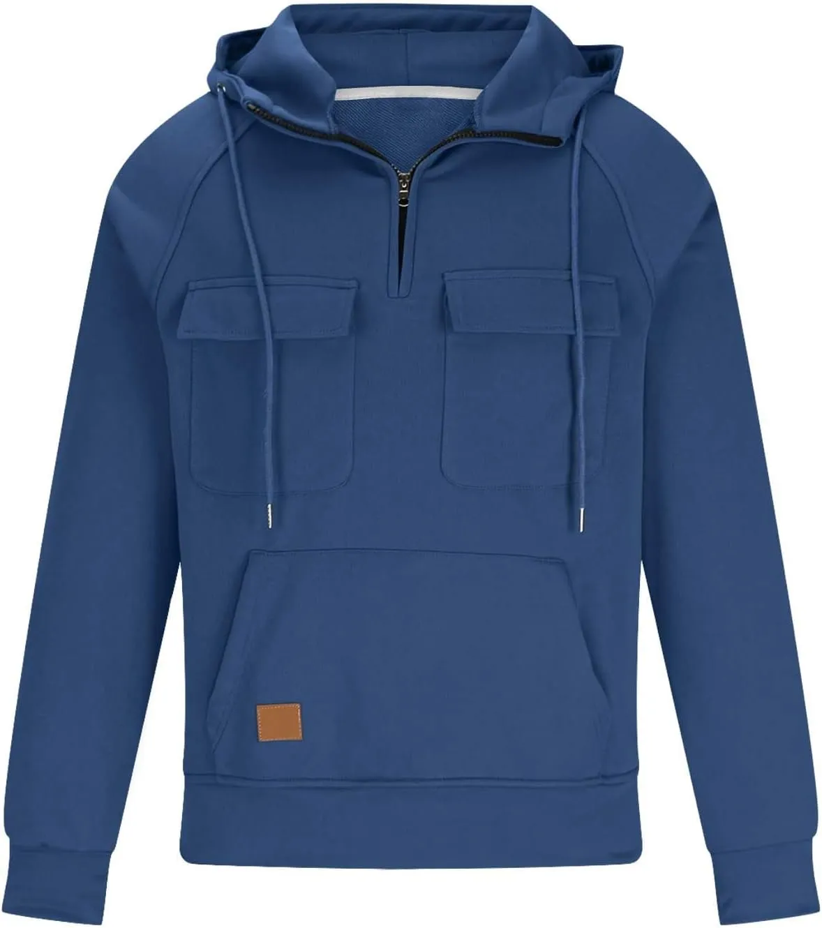 Quarter Zip Hoodies for Men Vintage Western Hoodie Sweatshirts Mens 1/4 Zip Casual Workout Sweatshirt with Pockets