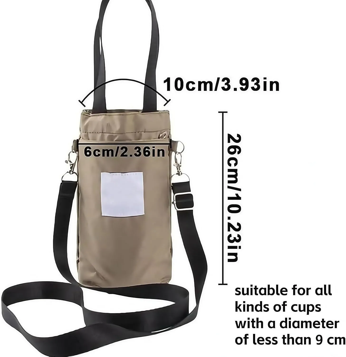 Qudai Water Bottle Pouch with Strap,Outdoor Multifunctional Bag, Qudai Bottle Bags, Large Size Crossbody Portable Hand-Held Water Cup Buggy Bag