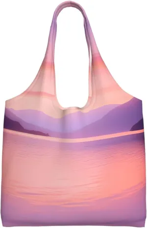 Quiet Lake Printed Shoulder Bag - Suitable for sturdy canvas bags, shopping bags