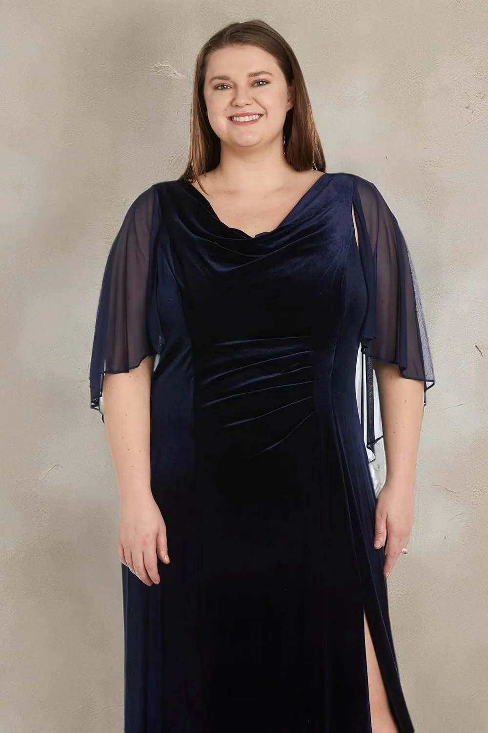 R&M Richards Women's Evening Gown W/Side Slit