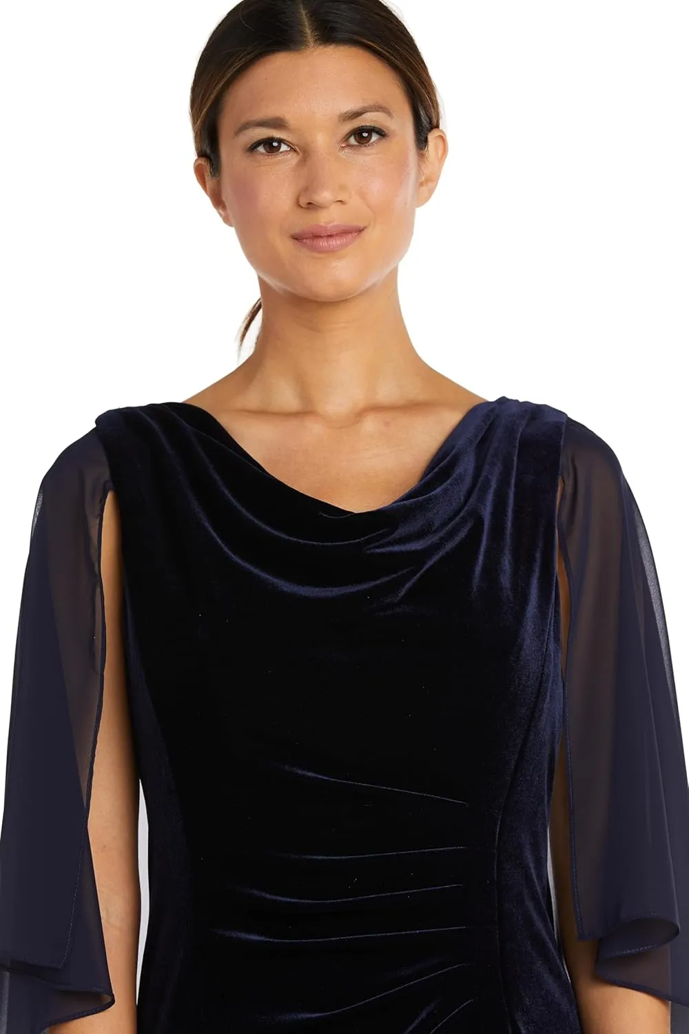 R&M Richards Women's Evening Gown W/Side Slit