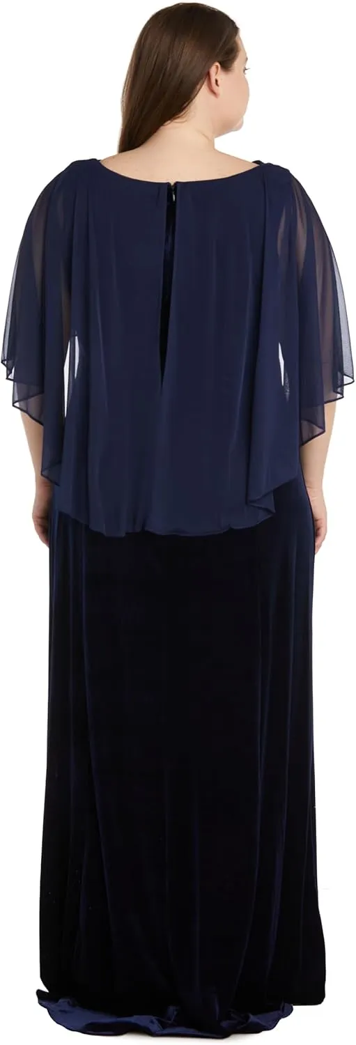 R&M Richards Women's Evening Gown W/Side Slit