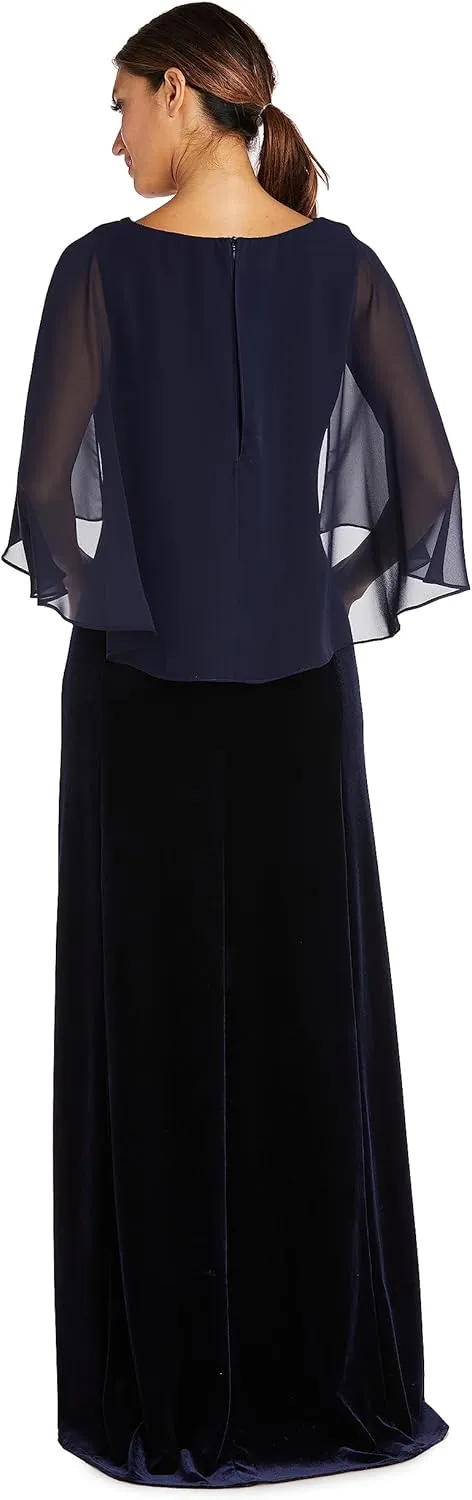 R&M Richards Women's Evening Gown W/Side Slit