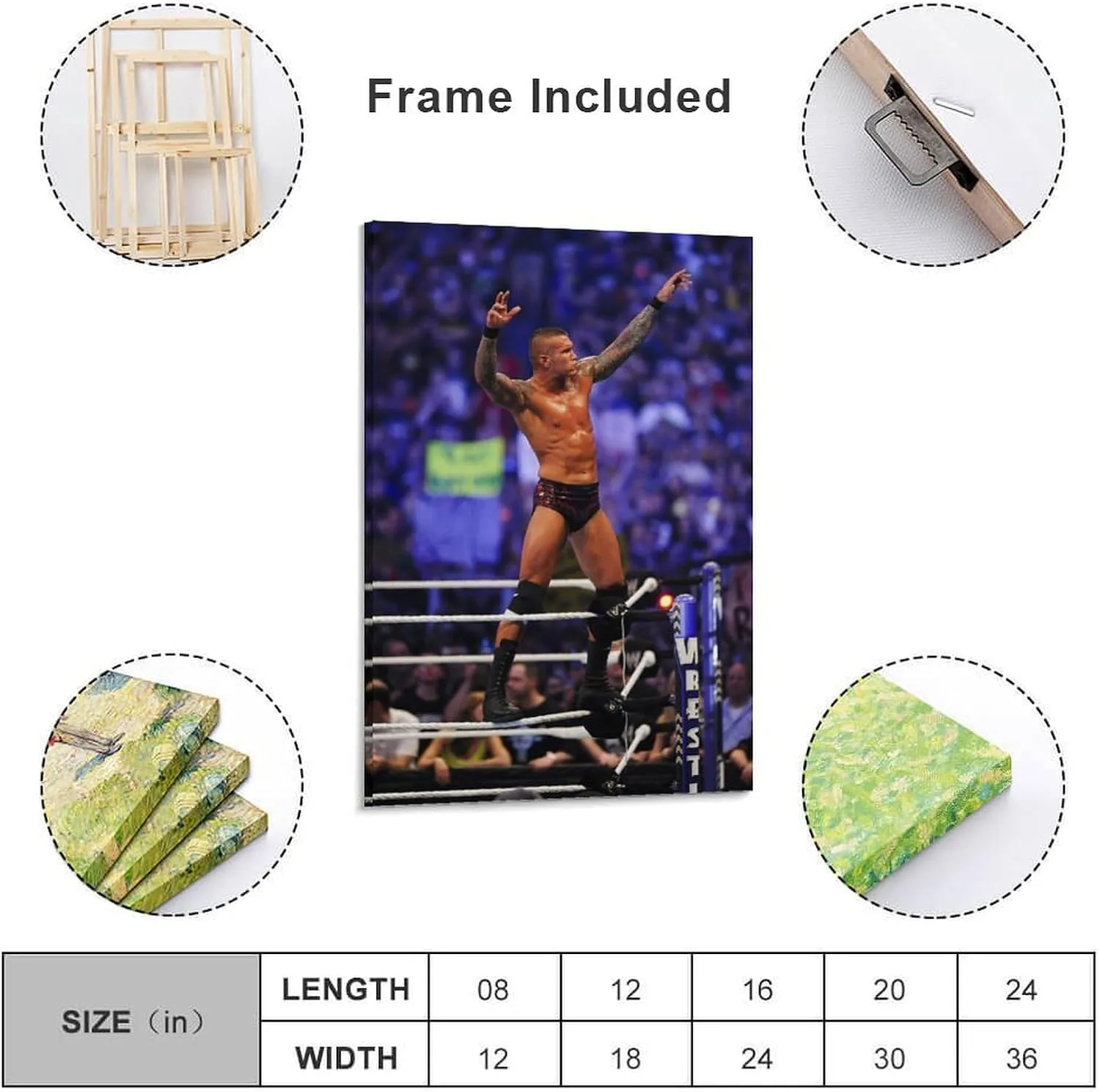 Randy- Orton Wrestler Poster (14) Posters Wall Art Painting Canvas Living Room Prints Bedroom Decor Poster Artworks 24x36inch(60x90cm)