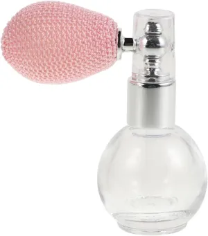 Refillable Powder Spray Bottle for Women, Empty Glass Spray Bottle, Portable Shimmering Powder Dispenser, Multi-Use Powder Spray Container for Glitter, Perfume, Body Powder