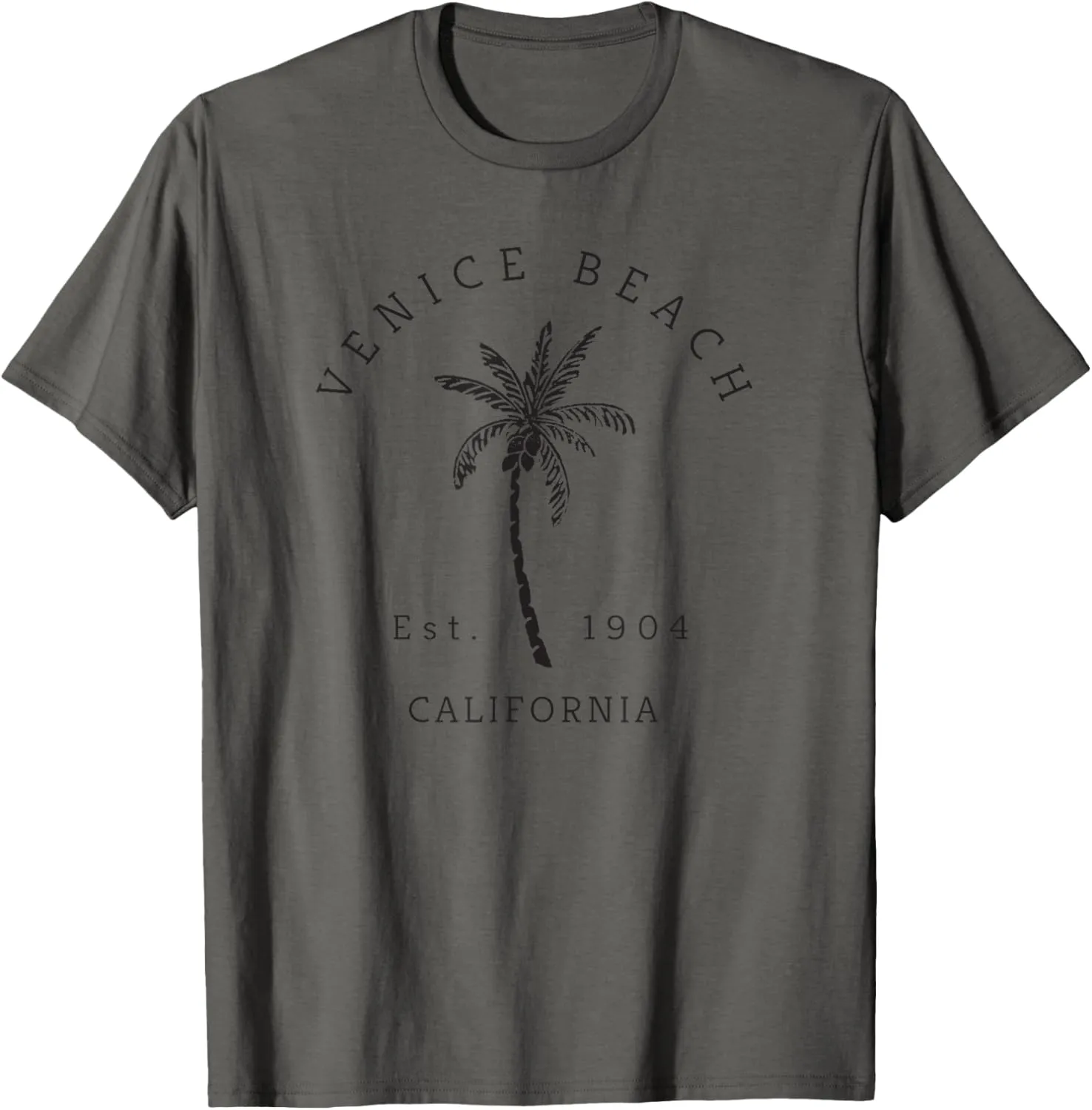 Retro Cool Venice Beach California Palm Tree Novelty Art T-Shirt